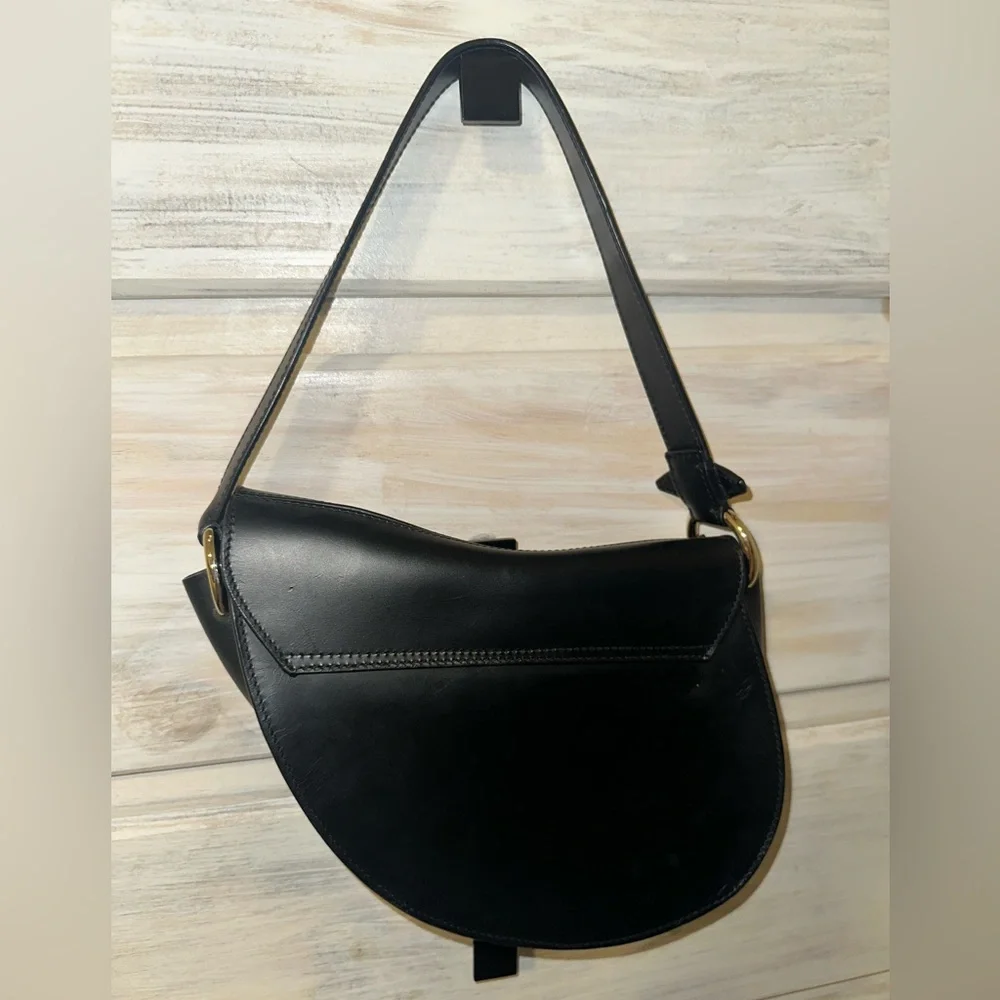 Boldrini selleria -Black Sveva Italian leather saddle bag - Picture 3 of 6